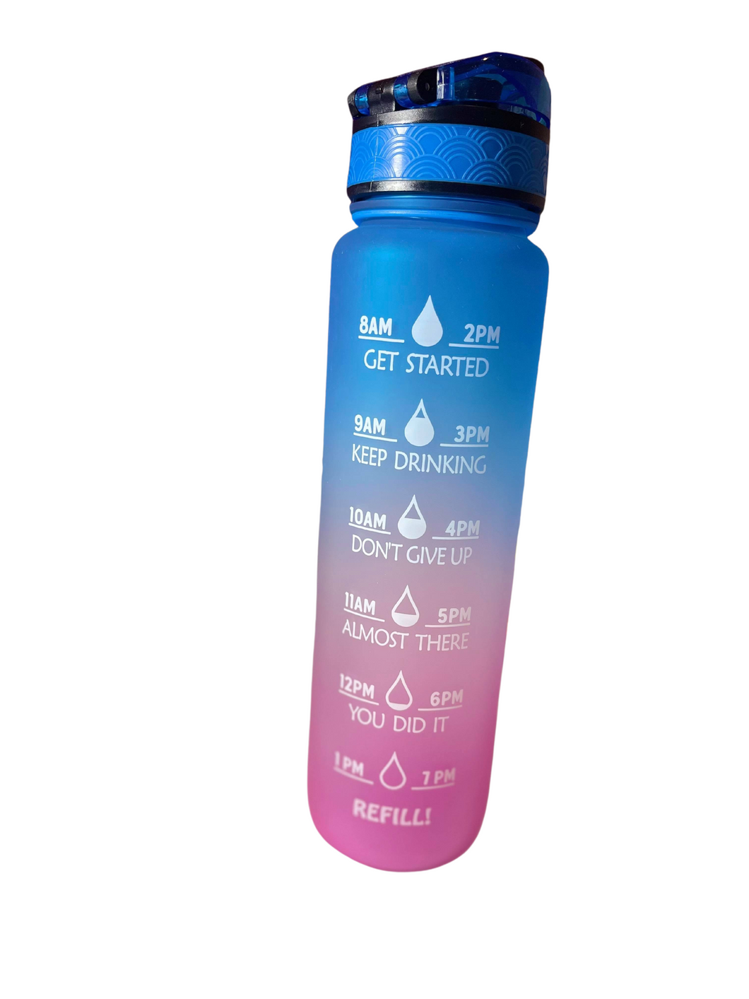 Blue/Pink Fast Flow 1 Litre Water Bottle