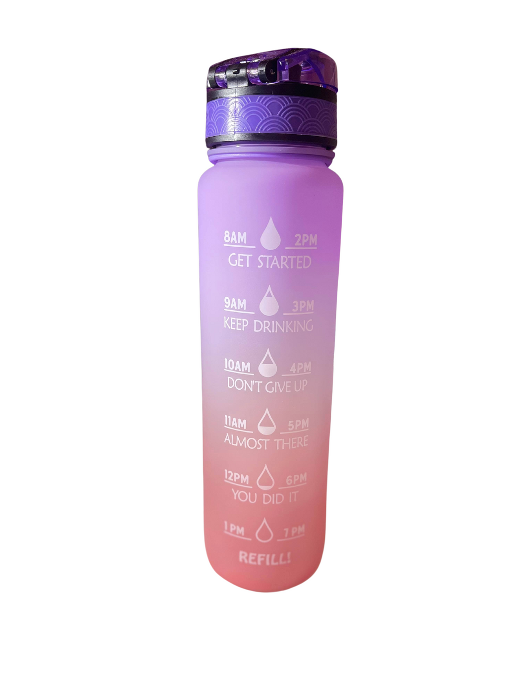 Purple/ Orange Fast Flow 1 Litre Water Bottle