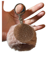 Load image into Gallery viewer, Blush Pom-Pom Keychain With Personlisation Option
