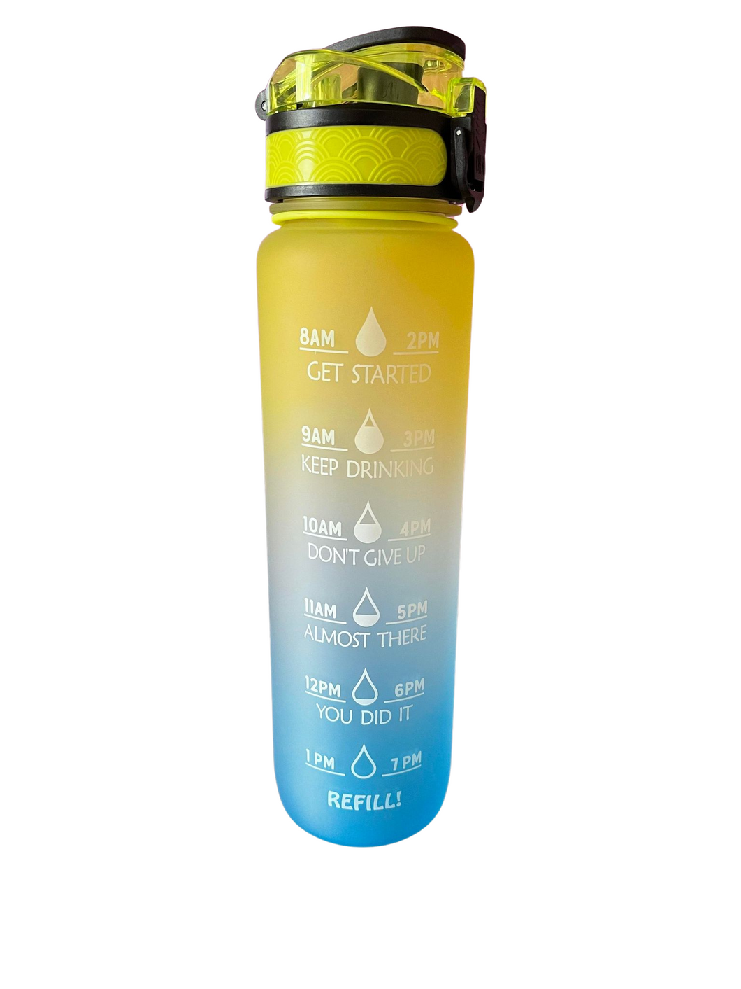 Yellow/Blue Fast Flow 1 Litre Water Bottle